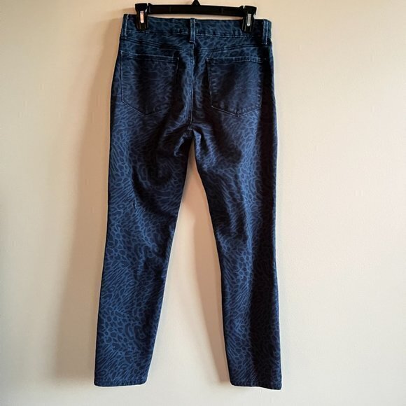 NYDJ Womens Leggings Size 6 Blue‎ Animal Print Skinny Leg 5 Pockets Jeggings - Picture 5 of 9